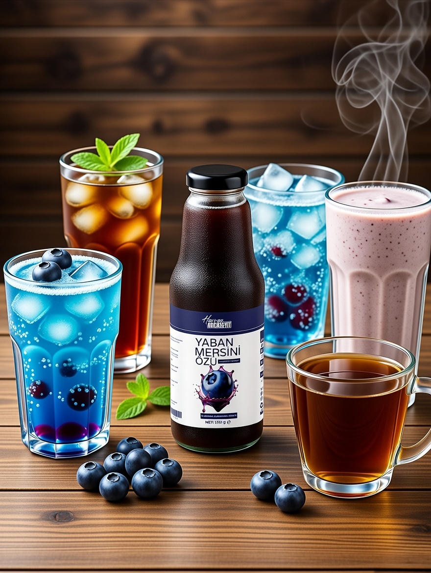 Yaban Mersini ozu ile 5 Ferah icecek